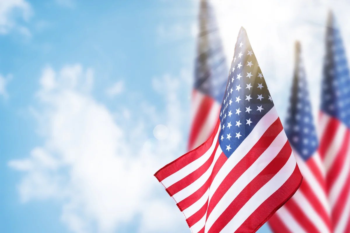 Flags at the Cemetery with Brotherhood 